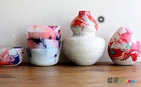 卡纸手工制作大全：大理石花纹艺术品图文教程
