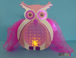 卡纸手工制作大全：教你DIY元宵节猫头鹰灯笼制作方