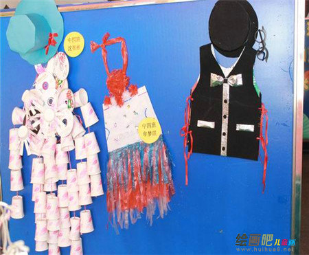 幼儿园环保时装秀图片：迎六一亲子环保时装秀