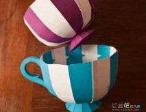 卡纸手工制作大全：可爱的纸模小茶杯