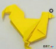 折纸大全：折纸公鸡的制作