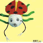 橡皮泥手工制作：鼻子发光虫科技小制作图解