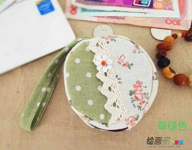 布艺手工制作：小花边圆鼓包
