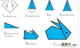 折纸大全：可爱的小纸兔子简单折纸