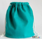 布艺手工制作：简约不织布束口袋DIY制作教程