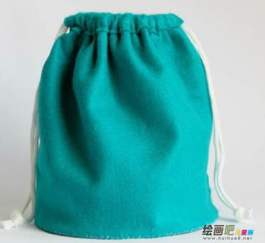 布艺手工制作：简约不织布束口袋DIY制作教程