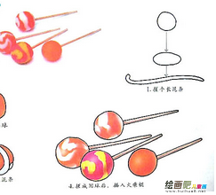 橡皮泥手工制作：DIY棒棒糖
