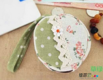 布艺手工制作：小花边圆鼓包