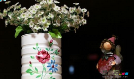 布艺手工制作：田园风插花花瓶手工DIY图解