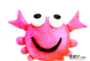 橡皮泥手工制作：彩泥、橡皮泥手工制作动物 可爱小螃