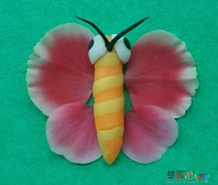 橡皮泥手工制作：橡皮泥和花瓣制作漂亮的儿童手工