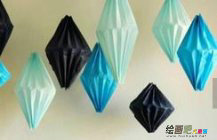 灯笼制作方法：菱形折纸装饰灯笼