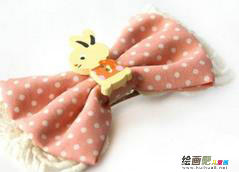 布艺手工制作：蝴蝶结发夹手工制作