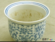 废物利用手工制作：青花瓷改造老钟