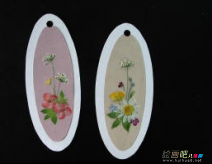 书签制作方法：押花双色书签的做法