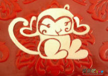 剪纸图案大全：小猴子剪