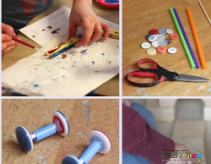 废物利用手工制作：用木夹子制作玩具小车 幼儿