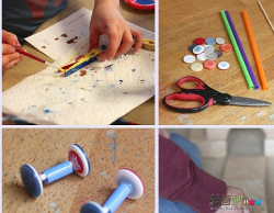 废物利用手工制作：用木夹子制作玩具小车 幼儿小汽车