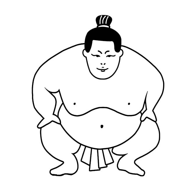 相扑胖子人物简笔画步骤图片大全