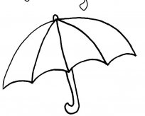 雨伞物品简笔画步骤图片大全六