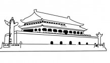 天安门建筑简笔画步骤图片大全二