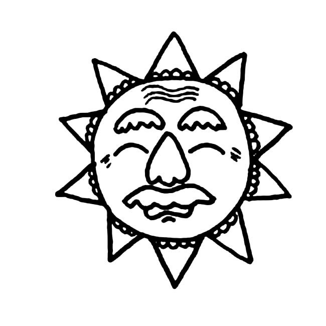 卡通太阳简笔画图片