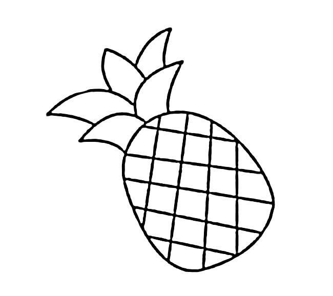 菠萝简笔画图片
