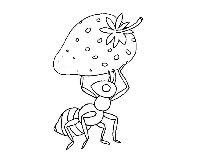 蚂蚁简笔画图片