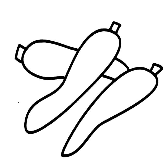 青辣椒蔬菜简笔画步骤图片大全