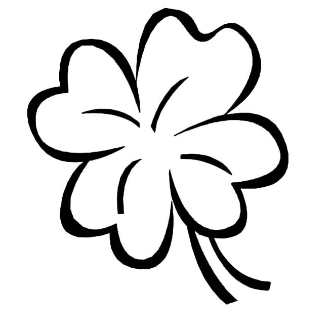 四叶草简笔画图片