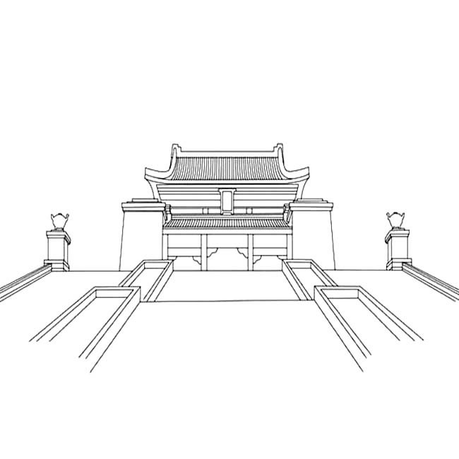 中国特色建筑简笔画