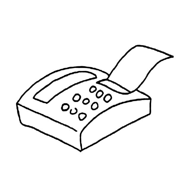 传真机物品简笔画步骤图片大全