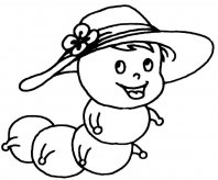 卡通可爱毛毛虫简笔画图片