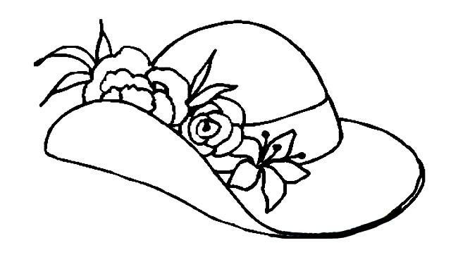 女士帽子简笔画图片