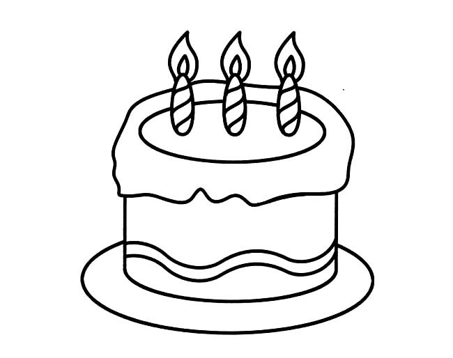 生日蛋糕图片简笔画大全