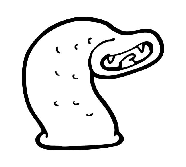 蚂蝗简笔画图片