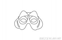 万圣节面具简笔画图片