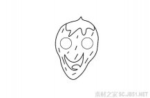 万圣节面具简笔画图片