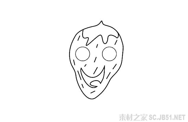 万圣节面具简笔画图片