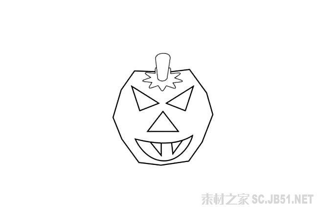 万圣节面具简笔画图片