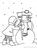 雪人简笔画图片