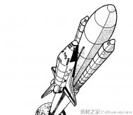 宇宙飞船简笔画图片