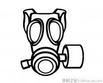 防毒面具简笔画图片