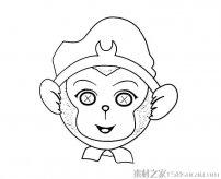孙悟空面具简笔画图片