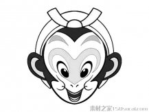 孙悟空面具简笔画图片