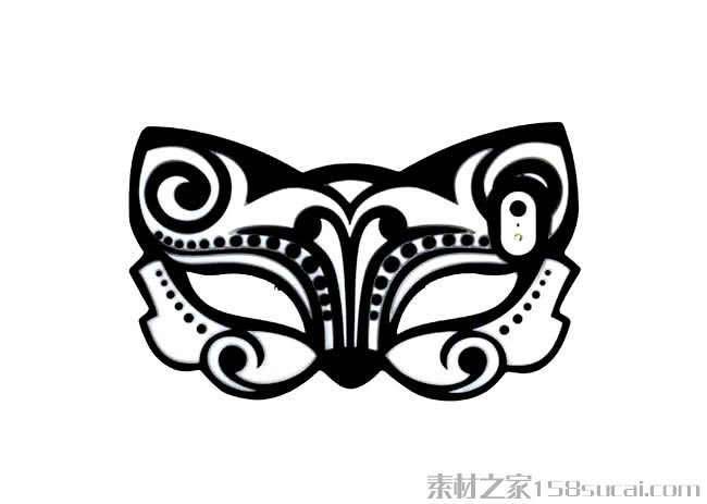蝴蝶面具简笔画图片