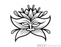 蝴蝶面具简笔画图片