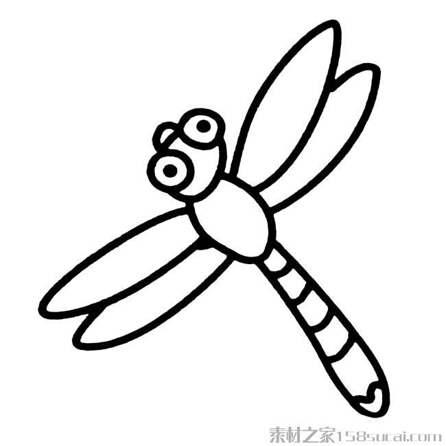 蜻蜓简笔画图片