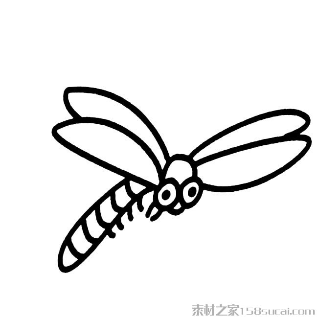 蜻蜓简笔画图片