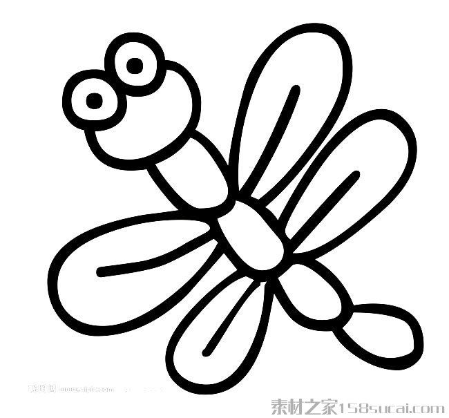 蜻蜓简笔画图片